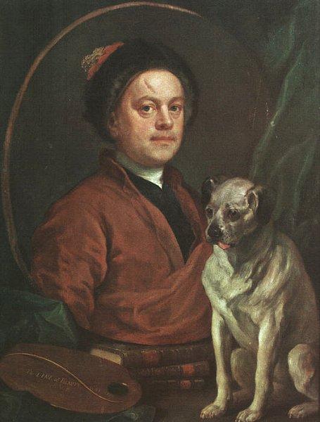 William Hogarth The Painter and his Pug oil painting picture